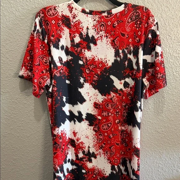 Southern Stitch Merry Christmas Red & Black Graphic Tee size 2X - Picture 3 of 5